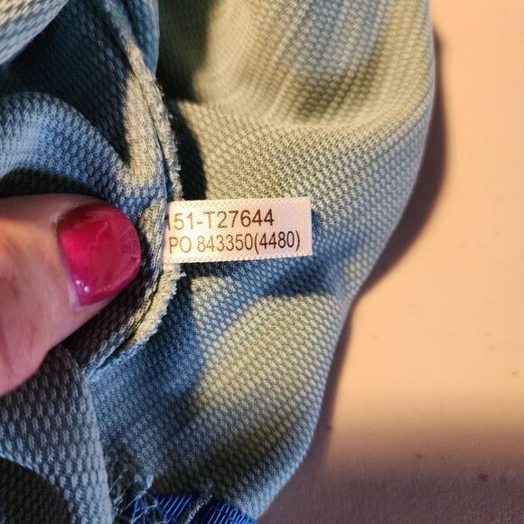 Tommy Bahama Mens Polo Shirt Size L Short Sleeve Button-Up Green - Picture 12 of 13